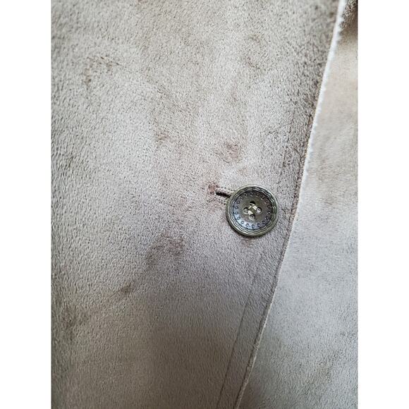 Alfred Dunner Jacket Size 14 Faux Suede Western Sherpa Sequin Boho Bohemian - Picture 9 of 11